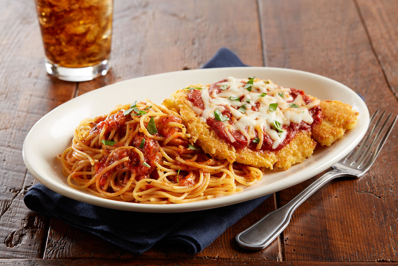 New Italian Chicken Parmesan and Spaghetti